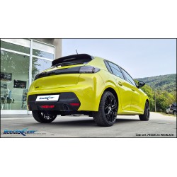 scarico posteriore acciaio peugeot 208 tondo 90mm x-race inoxcar