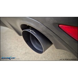 scarico posteriore acciaio peugeot 208 tondo 90mm x-race inoxcar