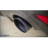 scarico posteriore acciaio peugeot 208 tondo 90mm x-race inoxcar