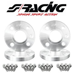 2 distanziali alluminio 16mm 5x114,3 centr.67,1 con bulloneria - DR067/B11