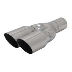 codino terminale finale sportivo acciaio 2 x 76mm novus taglio sottile obliquo