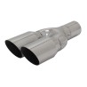 codino terminale finale sportivo acciaio 2 x 76mm novus taglio sottile obliquo