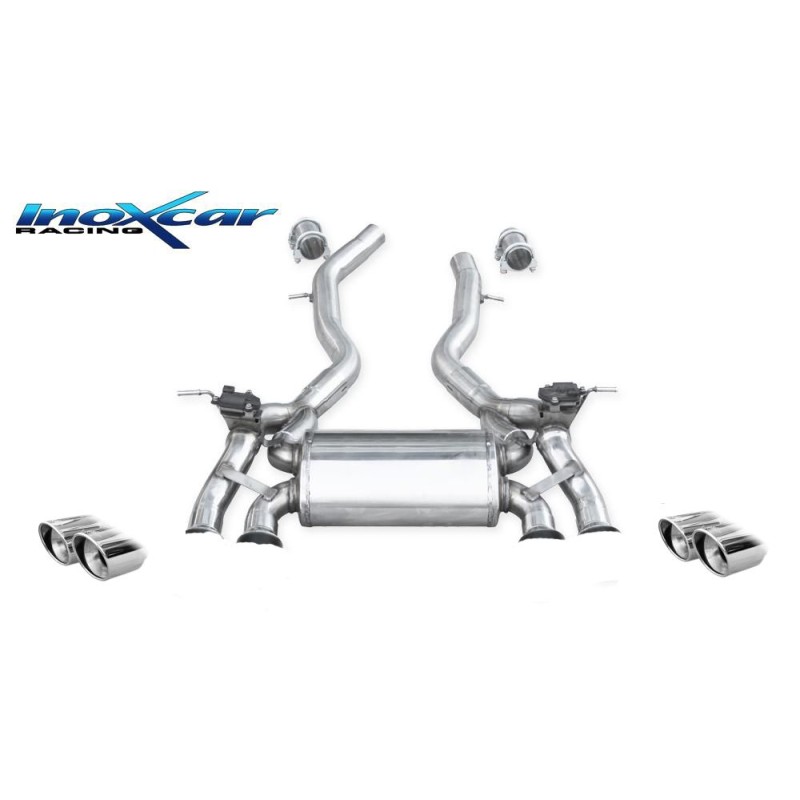 scarico sportivo doppio per bmw f82 3000cc 431cv inox marmitta