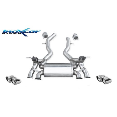 scarico sportivo doppio per bmw f82 3000cc 431cv inox marmitta