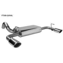 doppio scarico acciaio panda dal 2004 in poi escluso 100hp ovale 110 x 70mm