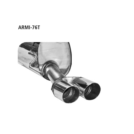 scarico sportivo marmitta inox fiat grande punto 1.2 8v 16v 1.3 mjtd doppio 76mm