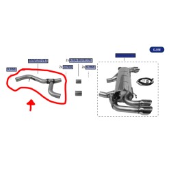 tubo di connessione per doppio scarico bmw serie 3 g20 g21 adattatore