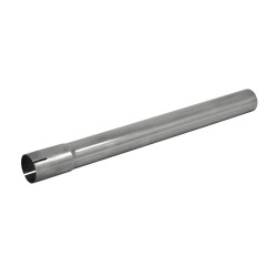 Coppia tubo liscio da 45mm in acciaio alluminato 50cm con innesto