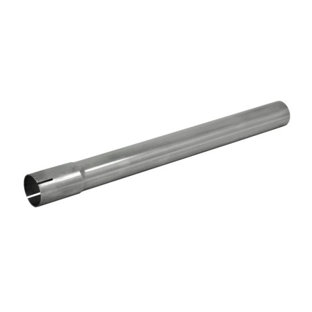 Coppia tubo liscio da 45mm in acciaio alluminato 50cm con innesto