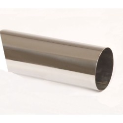 terminale codino marmitta 100mm bordo sottile saldabile lunghezza 36cm