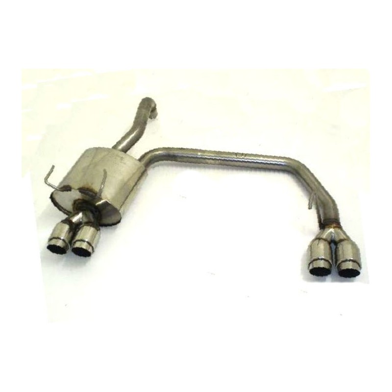 scarico sportivo fiat 500c dal 2007 doppio scarico acciaio 4 uscite 1.2 1.3mjet 1.4