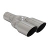 codino terminale finale sportivo acciaio 2 x 76mm novus taglio sottile obliquo