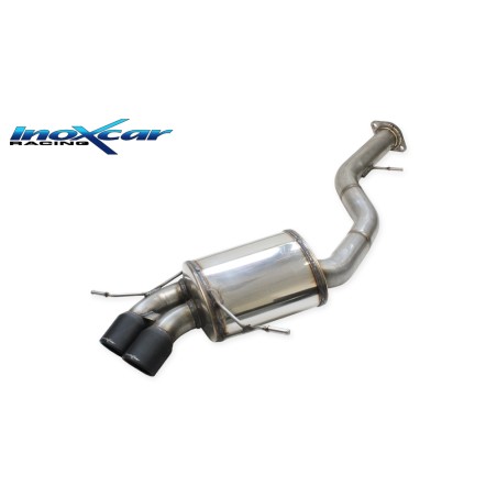 scarico posteriore sportivo acciaio bmw serie 1 e82 3.0 biturbo inoxcar carbon