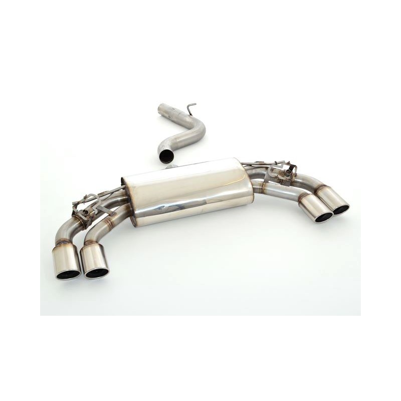 Marmitta Silenziatore posteriore sportivo duplex da 76 mm con comando valvola originale