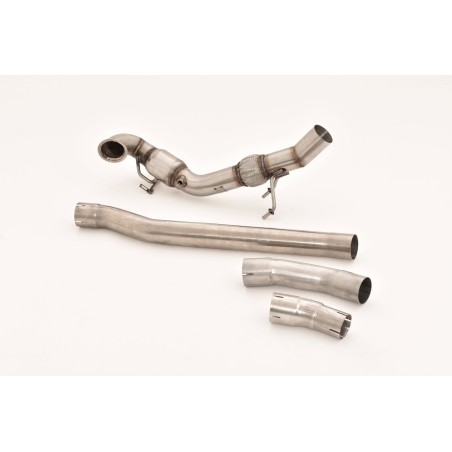 Downpipe da 76 mm con catalizzatore sportivo. Acciaio inossidabile.