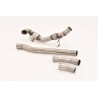 Downpipe da 76 mm con catalizzatore sportivo. Acciaio inossidabile.