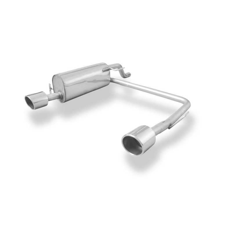 scarico doppio posteriore sportivo opel corsa D dal 2008 al 2010