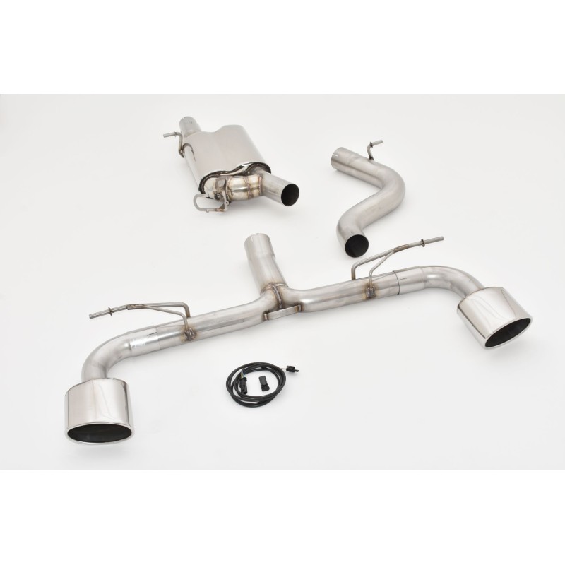 Sistema di scarico duplex da 76 mm con comando valvole originale per Audi S3 8V Sportback Quattro