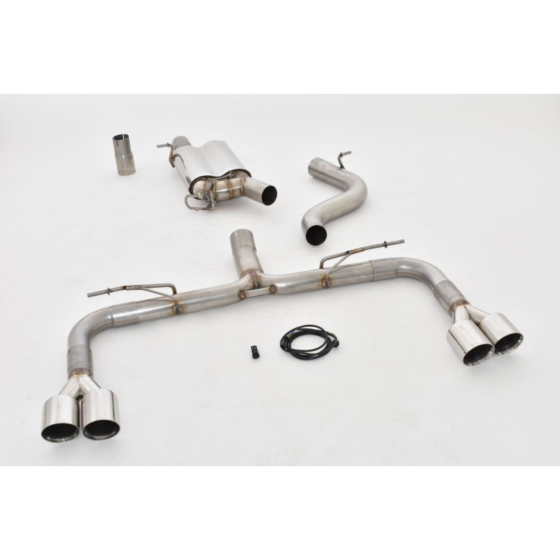 Sistema di scarico duplex da 76 mm con comando valvole originale per Audi S3 8V Cabriolet Quattro