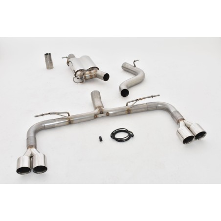 Sistema di scarico duplex da 76 mm con comando valvole originale per Audi S3 8V Cabriolet Quattro