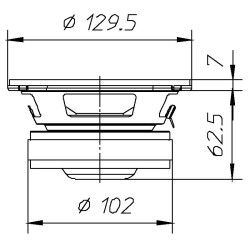 CIARE Woofer CW131 70w 130mm