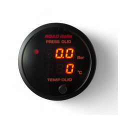 manometro doppia lettura 52mm temperatura olio pressione olio digitale