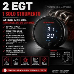 manometro Temperatura gas scarico a doppia lettura cod 2010/2x 52mm