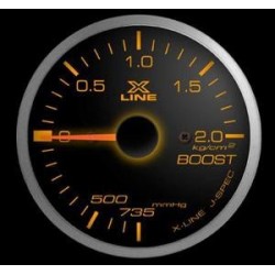 Manometro Pressione Turbo STRI - 52 mm Nero 