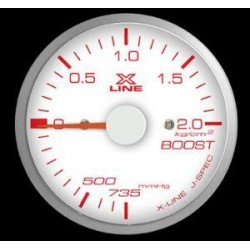 Manometro Pressione Turbo STRI - 52 mm Nero bianco