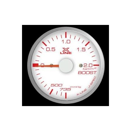Manometro Pressione Turbo STRI - 52 mm Nero bianco