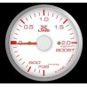 Manometro Pressione Turbo STRI - 52 mm Nero bianco