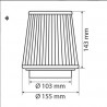 Pilot Performance AF-8, Filtro aria conico