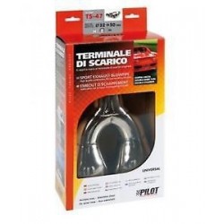 Terminale Marmitta doppio ovale 66 x 90 mm pilot cod 60098