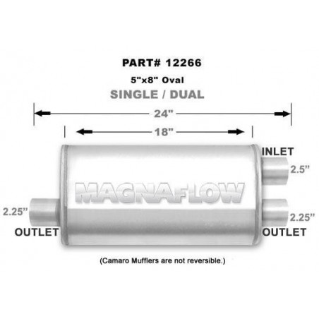 Marmitta Magnaflow universale 12266 1 in 2 out doppia uscita