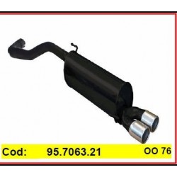 Scarico Sportivo Audi A1 doppio tondo 76mm