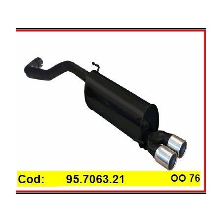 Scarico Sportivo Audi A1 doppio tondo 76mm