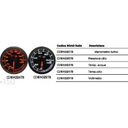 Manometro Pressione olio CLWA5227B black Line