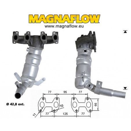 Catalizzatore Fiat 600 1100 54 cv 187A1000