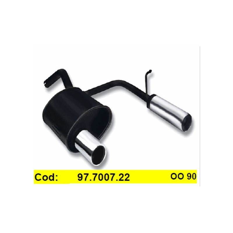 Silenziatore Sportivo Alfa 147 doppio scarico 90mm