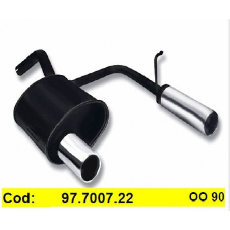 Silenziatore Sportivo Alfa 147 doppio scarico 90mm