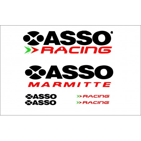 Adesivi Asso Racing Marmitte sportive Stickers