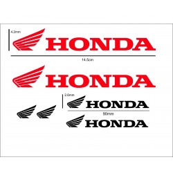Adesivi Honda nero rossi o colore a richiesta