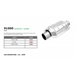 catalizzatore ovale schiacciato 91005 magnaflow schulz 57mm