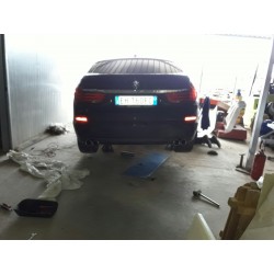 Doppio scarico Artigianale per bmw 530gt doppio tondo 76mm