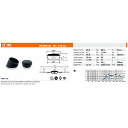 Ciare ct190 tweeter 35mm 100watt round dome