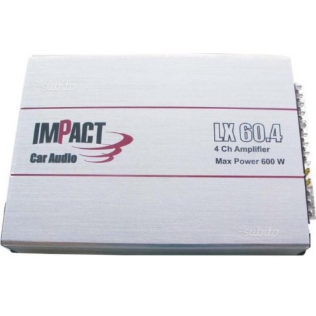 amplificatore impact lx60.4 4 canali 600 watt
