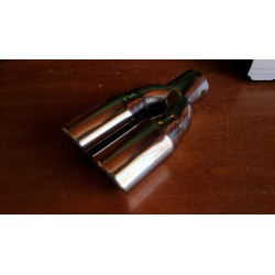 Terminale Marmitta doppio scarico 76mm 60020