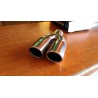 Terminale Marmitta doppio scarico 76mm 60020