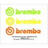 Adesivi brembo per pinze auto moto 4 pz colore fluo a richiesta