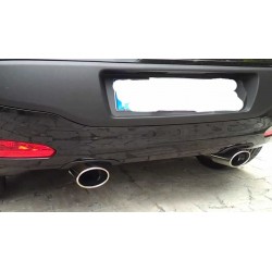 Doppio scarico sportivo per fiat grande punto ovale 120 x 80mm